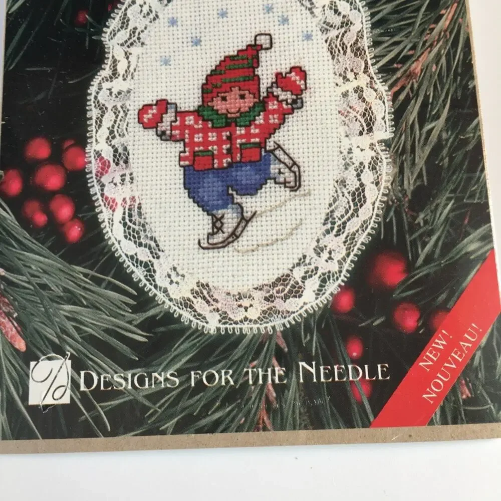 Designs for the Needle Christmas Ornament Cross Stitch Kit Ice Skater